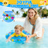 25.6" Swimming 6-36 Extra-Large Baby Pool Float with Double Airbag & Safety Seat, Inflatable Ring Float for Months