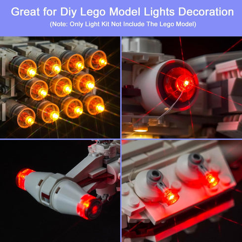 Upgraded LED Light Kit for Lego New Hope Tantive IV Building Set, Compatible with Lego 75376 (Model Not Included)