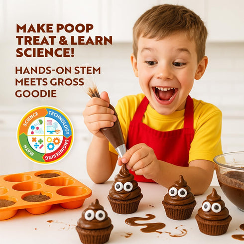 8-12 30 Playz Edible Poo Chocolate & Candy Making Science Kit for Kids Ages Years Old - Food Science Chemistry Kid