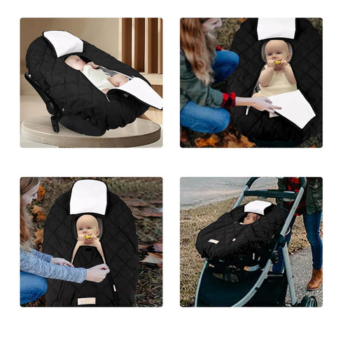 Cozy Bebamour Car Seat Cover for Babies Winter - Baby Car Seat Covers Universal Cold Weather Shield,Warm and Carseat