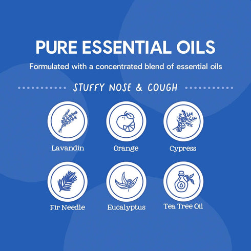 12.9 Oz Oilogic Stuffy Nose & Cough Essential Oil Vapor Bath for Babies & Toddlers - Gentle Baby Bath Essentials