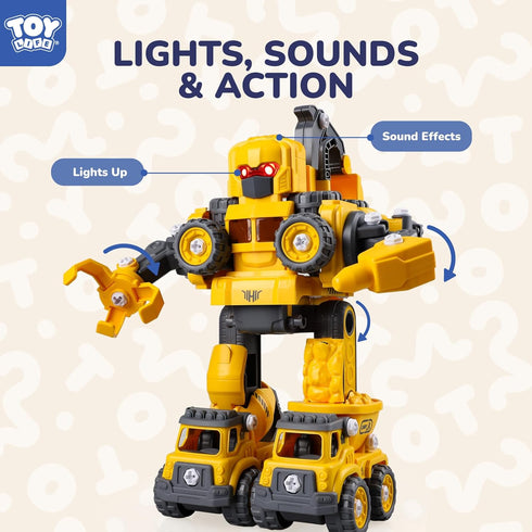 3 4 5 6 7 5 1 5-7 TOY Life Toys for Year Old Boys Construction Vehicles Transform Robots Toys for Kids in Robot Toys