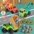 2 3 3 1 2-4, Toddler Cars Toys for Year Old Boy, in Dump Truck Mixer Cement and Crane Toys for Baby Boy Girls, BPA