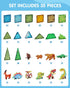 Set 35 3-5 5-7, 3+ Magnetic Tiles Animals & Dinosaurs Toys, STEM Educational Building Blocks, Sensory PCS for Toddlers