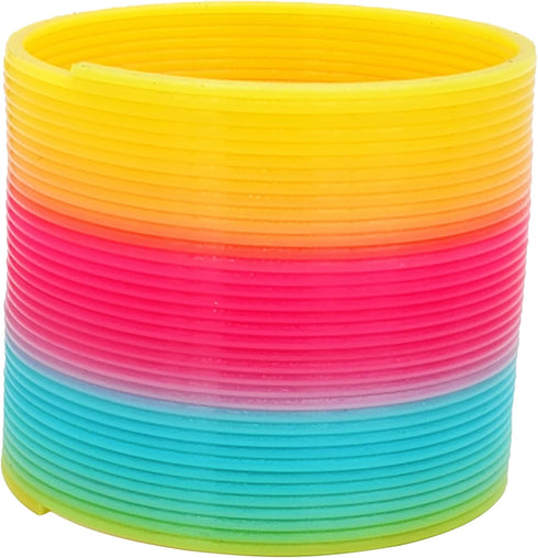3" Inches (80mm) The Dreidel Company Plastic Multicolor Coil Spring, Goody Bag Fillers, Party Favor for Kids, (Single)