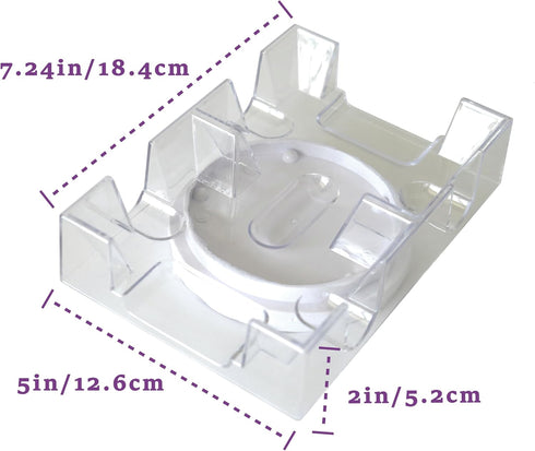 DNB Revolving Playing Card Tray - Plastic Rotating Canasta Card Holder for 2 Decks
