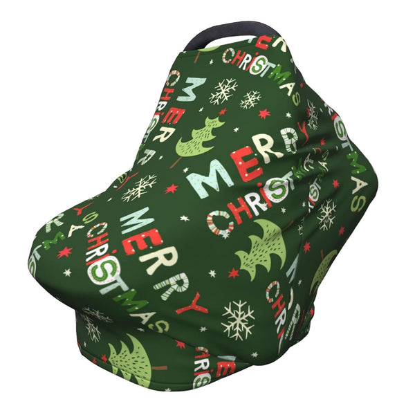 Schgap Merry Christmas Car Seat Covers for Baby, Nursing Cover Breastfeeding Baby Carrier