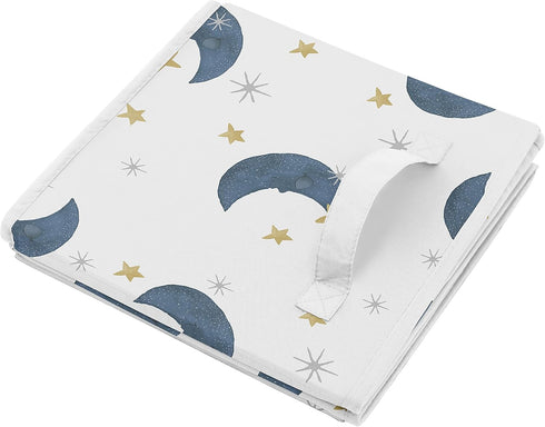 Set 2 Sweet Jojo Designs Moon and Star Foldable Fabric Storage Cube Bins Boxes Organizer Toys Kids Baby Children's