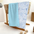 Summer 30x40 Blue Seashells Baby Blanket for Girl Boy Boho Beach Conch Soft Mink Dotted Backing Double Layer Swaddle