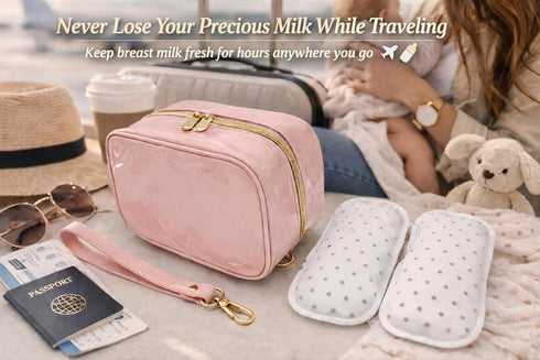 MaddiSol 2 Packs, Breast Milk Cooler Bag for Working Moms, Insulated Travel Bag with Ice Leakproof Breastmilk Storage