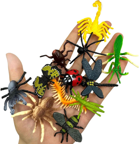QuarenDen 49Pcs Rainforest Figures, Model Scenery Kit, Jungle Animals Figures, Model Trees and Animals, Boys and Girls