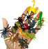 QuarenDen 49Pcs Rainforest Figures, Model Scenery Kit, Jungle Animals Figures, Model Trees and Animals, Boys and Girls