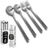 Emotions 4pcs Utensil Set for Kids, Stainless Steel Cutlery Engraved with Motivational Words, Ages 2+, Valentine's Day