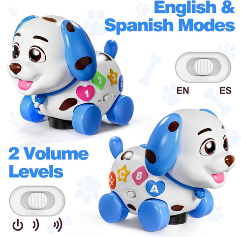 6-12-18 1 1 6 7 8 9 10 HumorPlay Musical Puppy Baby Toy Month, Crawling & Walking Toys for Year Old Boy Girl Gifts