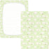 miaozhen 1 Pack 52x28 Cotton Baby Crib Sheets Soft Comfy Cute White Animal Elephants Green Muslin Crib Bedding