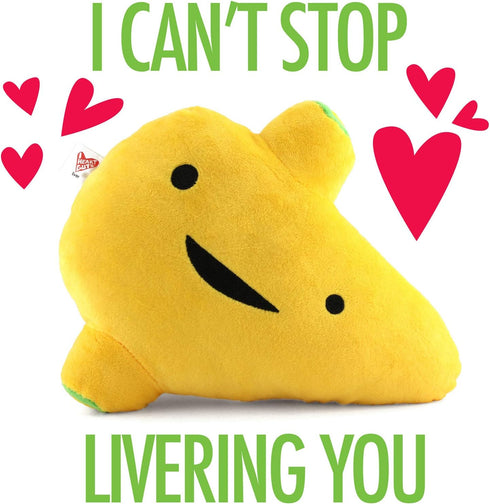 11 I Heart Guts Liver Plush - Im a Liver Not a Fighter - Educational Organ Stuffed Animals - Cancer Awareness
