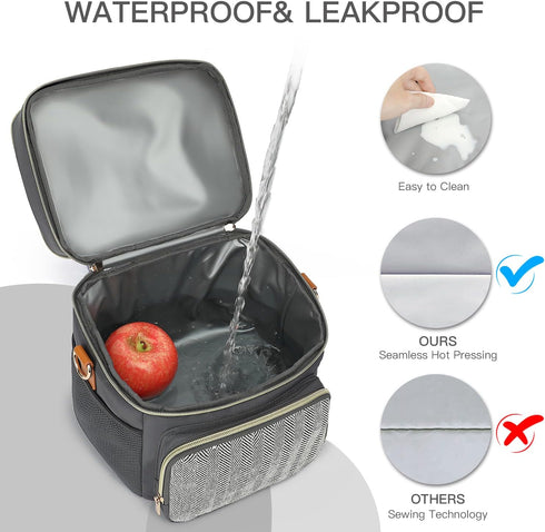 Pack 6 9 Double Layer Breastmilk Cooler Bag with Ice Insulated Travel Bag for Baby Bottle Breast Milk Storage & Feeding