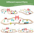 Set 39 3 4 5 Tiny Land Wooden Train for Toddler - Pcs- with Wooden Tracks Compatible with Major Brands - Expandable