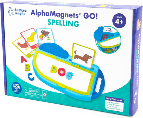 Educational Insights AlphaMagnets GO! Spelling Activity Set, 73 Pieces Gift for Toddlers Ages 4+
