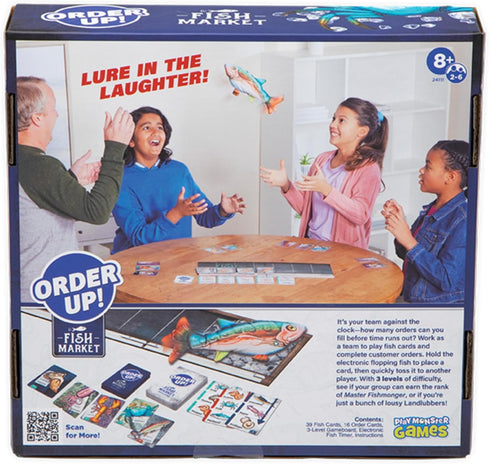 8+, Order Up Fish Market Card Game - Fun Cooperative Family Board Game for Kids Fast Action Game Night