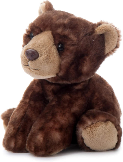 The Petting Zoo Brown Bear Plush Toy, Gifts for Kids, Wild Onez Zoo Animals (9 inches)