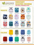 OsoCozy One Size Cloth Diaper Covers for Baby Boys & Girls, Adjustable Snap Fit, 8-35 Pounds, Use with Prefold or
