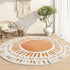 Poowe 47.2") Cute Point Rings Kids Play Mat Baby Nursery Rug Round Educational Alphabet Soft Area Rug Non Slip