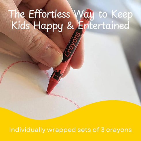 240 Sets 3-Packs (720 Pre-Packaged, CrayonKing of Bulk Crayons) Restaurants, Classrooms, Parties & Events Kid-Safe