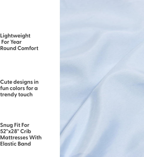 4-Pack Set The Peanutshell Fitted Crib Sheet - Super Soft & Breathable Baby Girl or Boy Crib Sheets, Nursery Decor, Fit