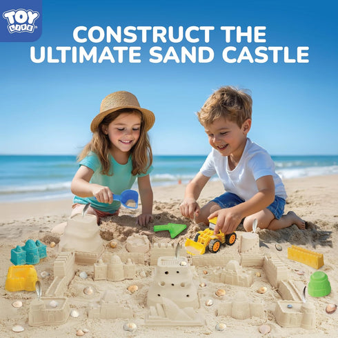 22 4-8 Summer, TOY Life Pcs Dinosaur Beach Toys for Kids Ages Collapsible Sand Toys with Construction Cars Silicone
