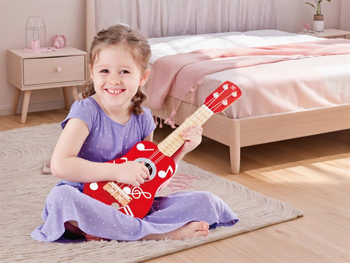 Hape Kid's Wooden Ukulele Toy - Multicolor, L: 21.1, W: 2.6, H: 6.9 inch