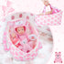 13'' Playset Set 3+ deAO Baby Doll with Bassinet Carrier Bed Baby Doll Accessories Including Pillow Clothes Pacifier