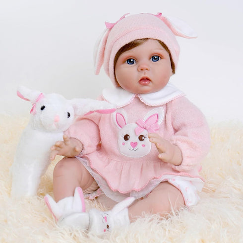Aori Reborn Baby Dolls - Lifelike Girl Doll with Feeding Toy, Realistic Newborn Gift Set for Kids 3+
