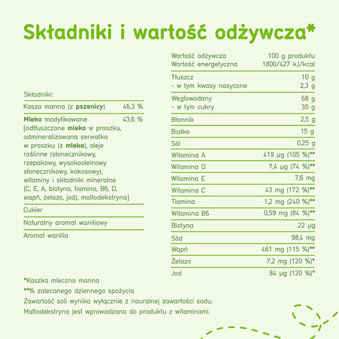 BoboVita (230g /8.1 Oz) Instant Milk Semolina