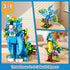 Set, 3 1 412 8 9 10 11 12+ PLAXSOON Flower Cat Building in Floral Parrot Butterfly Animal Figure Building Toy for Home