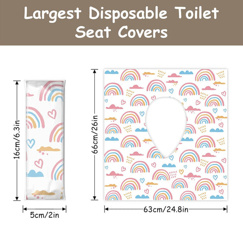 ZHOMA 100 Pack Toilet Seat Covers Disposable for Bathroom, Extra Large XL Size Waterproof Covers for Toddler Potty