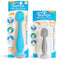 Bumco Baby Bum Brush + Mini Baby Diaper Cream Spatula with Case, BPA-Free Silicone Applicator with Suction Cup (Blue &
