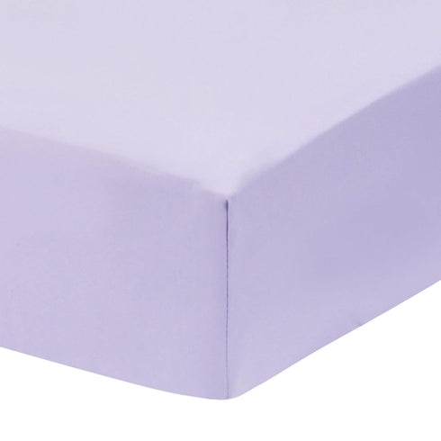 Everyday Kids 2-Pack Fitted Crib Sheets, 100% Soft Microfiber Baby Sheet, White and Lavender Nursery Sheets