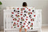 SqtmuHLuo 60x80inch Red Christmas Snowman Baby Blanket for Boys Girls Christmas Watercolor Cute Snowman Holiday Neutral