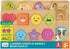Chuckle & Roar 2 Pack - Shapes and Animals Wooden Puzzles for Kids, Develops Fine Motor Skills, 18 Pieces