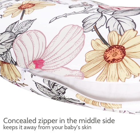 Charming Floral Slipcover for Nursing Pillow - Perfect for Baby Girls