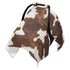 Dalzium Brown and White Cow Print Car Seat Cover Baby, Carseat Canopy Cover