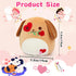 CAGRIKUELI 8inch Dog Plush, Valentines Stuffed Animal for Kids Puppy Stuffed Animal with Rose Love Heart, Cute Dog