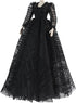 11.5 Inch E-TING Exquisite Handcrafted Black Lace Gown Evening Gala Dress for Girl Doll