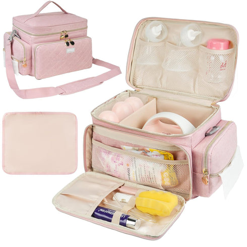 Jaffzora Breast Pump Bag Compatible with Spectra S1 and S2, Breast Pumping Travel