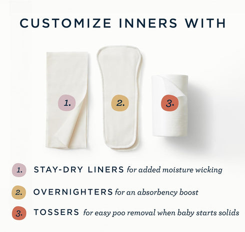 200 (2-Pack 100-Liner Esembly Tossers Disposable Bamboo from Viscose Diaper Liners for Cloth Diapers Earth-Friendly