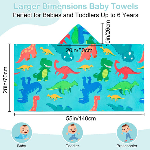 06 55" 28" Swimming Basumee Toddler Bath Towels with Hood for Years x Soft Absorbent Hooded Kids Bath Towel with Button