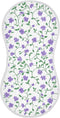 decor gift Cotton Muslin Burp Cloths Large Soft Touch Purple Flowers Green Vines Burp