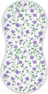 decor gift Cotton Muslin Burp Cloths Large Soft Touch Purple Flowers Green Vines Burp