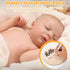 NQEUEPN 5.9in Baby Announcement Sign Plate, Wooden Newborn Disc Board with Ink Pad for Hand & Footprints Hello Birth